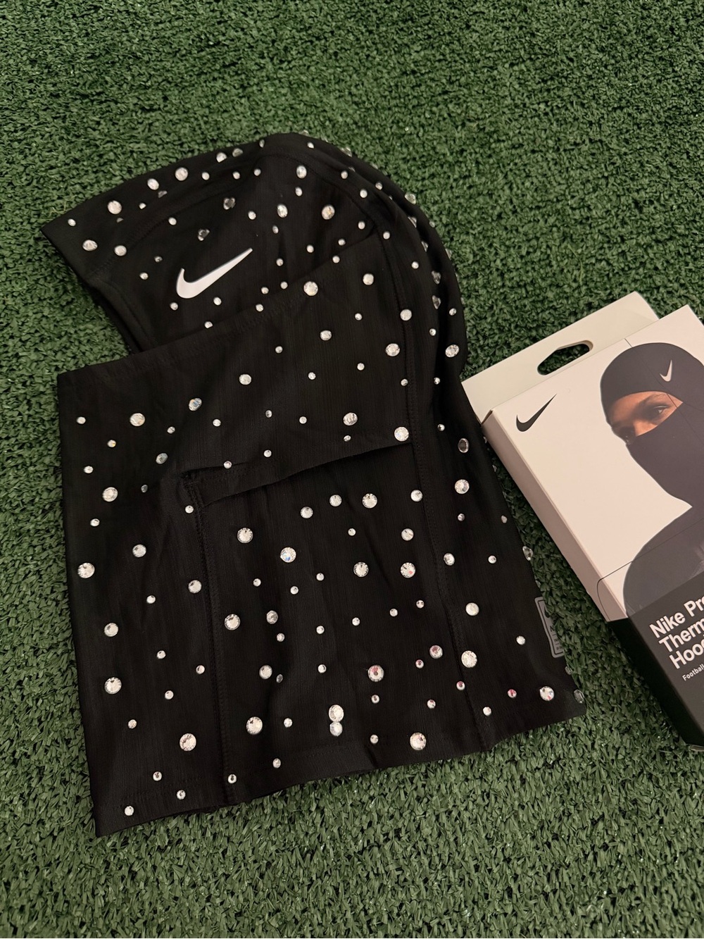 Nike Ski Mask Black Custom Rhinestone Balaclava